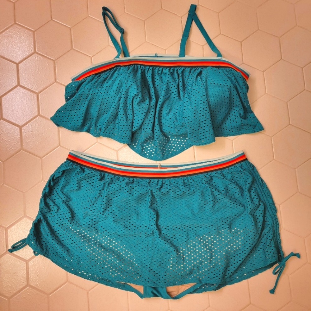 Two Piece Swim Skirt and Top